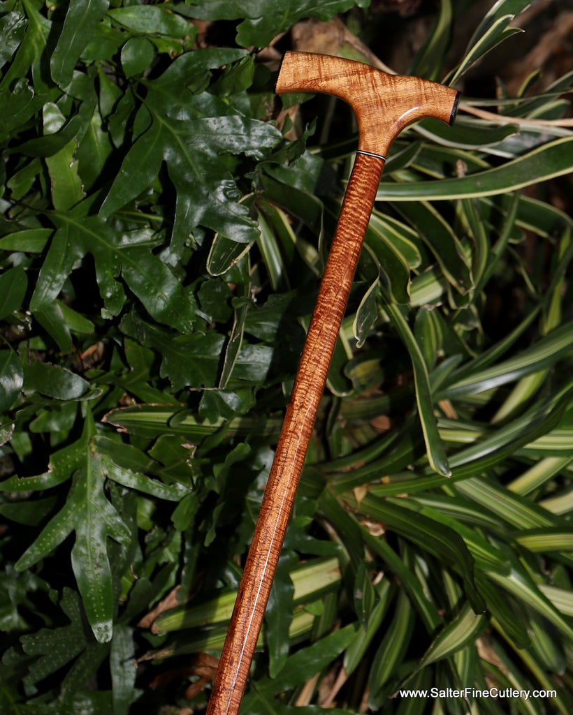 Cane for any genders and size made from highest grade Hawaiian koa wood by SalterFineCutlery custom woodworking