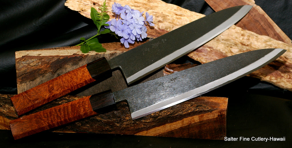 Pair of 270mm Japanese chef knives by Salter Fine Cutlery