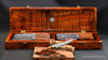 Beautiful luxury handcrafted steak knife set in open presentation box from SalterFineCutlery and custom woodworking