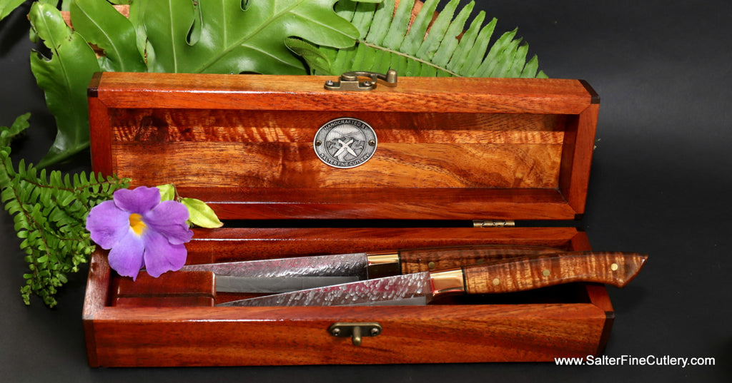 2-piece steak knife set handforged luxury cutlery by SalterFineCutlery Hawaii