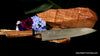 240mm gyuto artist-series handcrafted handle from SalterFineCutlery Blade hand-forged Shirogami with stainless clad sides hammered polished finish 