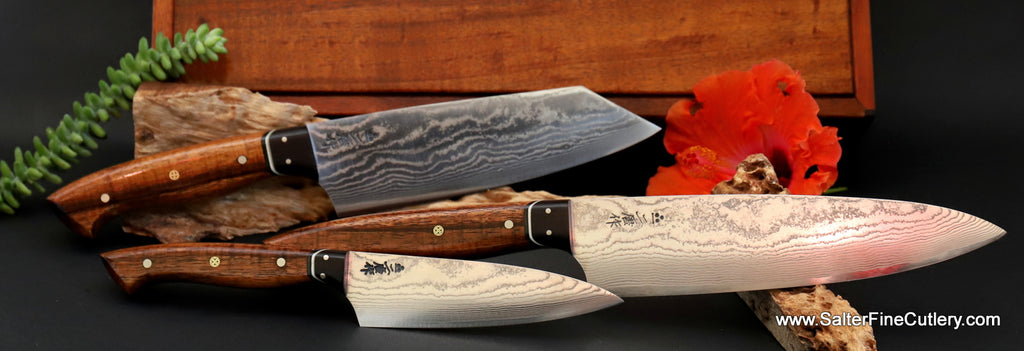 3-piece chef knife set Camelback design series from SalterFineCutlery luxury kitchenware