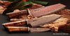 3-piece chef knife set just after a Hawaiian sunset luxury kitchen knives handmade by Salter Fine Cutlery