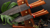 Chef knife set in stand 4-pc handmade from SalterFineCutlery luxury kitchenware