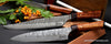 4-piece chef and carving knife set for holiday serving or outdoor grilling handmade luxury  cooking tools from SalterFineCutlery of Hawaii