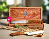 4-piece steak knife set classic design with clad finish  handmade by SalterFineCutlery luxury tableware from Hawaii