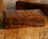Absolutely beautiful example of Hawaiian curly koa wood in this handcrafted box by SalterFineCutlery and custom woodworking in Hawaii