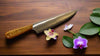 Chef knife 8-inch all purpose for home cooking with Hawaiian curly koa wood handle by SalterFineCutlery