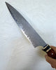 Blade detail 240mm V6SuperPRO carbon steel chef knife ready for shipping and coated with oil handmade from SalterFineCutlery
