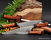 Carving and BarBQ Set 4-piece including 3 knives and matching honing  rod Hand-forged Japanese blades blended with handcrafted koa wood handles by SalterFineCutlery of Hawaii