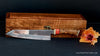 Collectible Mirror polish chef knife with artist-series handle and matching presentation box by SalterFineCutleru