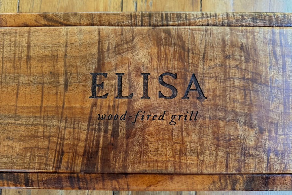 Custom engraving on beautful presentation box to hold twelve handmade steak knives by SalterFineCutlery