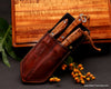 3-piece hunter and fishermans knife set in truesse sheath  handcrafted by SalterFineCutlery