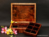 Jewelry box medium large handcrafted curly Hawaiian koa wood with mango trim by SalterFineCutlery custom woodworking 