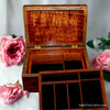 Jewelry box for Men or Women 2-1/2 tier 12x8.5x6 inches handcrafted Hawaiian koa wood SalterFineCutlery