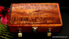 Customized keepsake box with latches and lid engraving Hawaiian koa wood by SalterFineCutlery and Custom woodworking