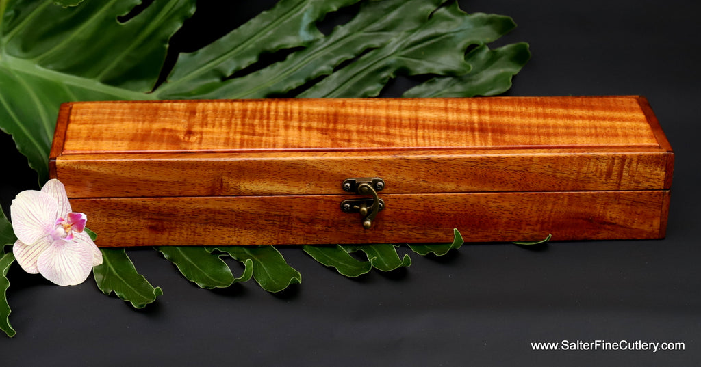 Keepsake box to hold large carving knife handcrafted by SalterFineCutlery