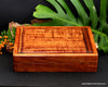 Presentation box with flame curly koa lid and sides by Salter  Fine Cutlery and custom woodworking