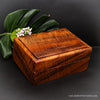 Hawaiian upgrade rare koa wood box handcrafted by SalterFineCutlery custom woodworking