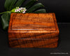 Custom handmade Hawaiian curly koa wood presentation box by SalterFineCutlery and custom woodworking