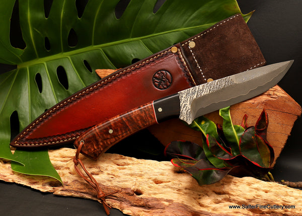 155mm hunting knife with handmade sheath from SalterFineCutlery