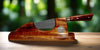 Custom Stand for chef knife Modern low horizontal styling handmade by SalterFineCutlery