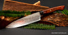 210mm chef knife Camelback design R2 stainless steel with curly koa wood handle by SalterFineCutlery