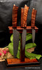 SalterFineCutlery magnetic or drop-in style knife stand with integrated sharpening rod exclusive design handcrafted by SalterFineCutlery