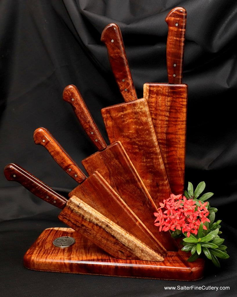 Fan Stand for 5-piece small chef set by SalterFineCutlery 