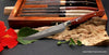 Handforged R2 stainless steel steak knife sets in boxes bespoke luxury tableware by SalterFineCutlery 