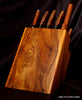 Custom handmade knife block stand to fit 10-piece chef knife set SalterFineCutlery custom woodworking