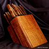 Handcrafted custom chef knife block stand by SalterFineCutlery