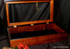 Extra large presentation display box to hold wedding book with glass lid and contrasting lid liners by SalterFineCutlery