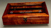 Medium two-tier custom display presentation box with engraved glass lid by SalterFineCutlery