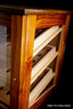 Corner detail of custom koa wood display humidor by SalterFineCutlery Hawaii