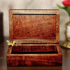 Small jewelry or memento box for ladies handcrafted curly Hawaiian koa wood with mango lining by SalterFineCutlery custom woodworking Hawaii
