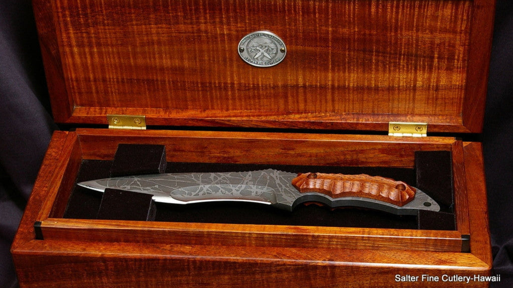 SalterFineCutlery and Kiku collaboration collectible knife in presentation box