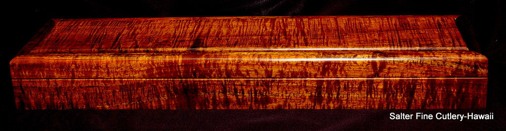 Rare koa wood collectible presentation box by Gregg Salter of SalterFineCutlery