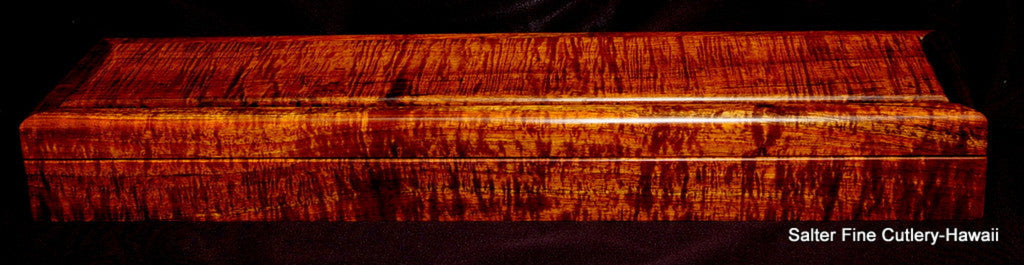 Rare koa wood collectible presentation box by SalterFineCutlery