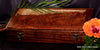Presentation box curly koa wood 20x12x3 closed handcrafted by SalterFineCutlery